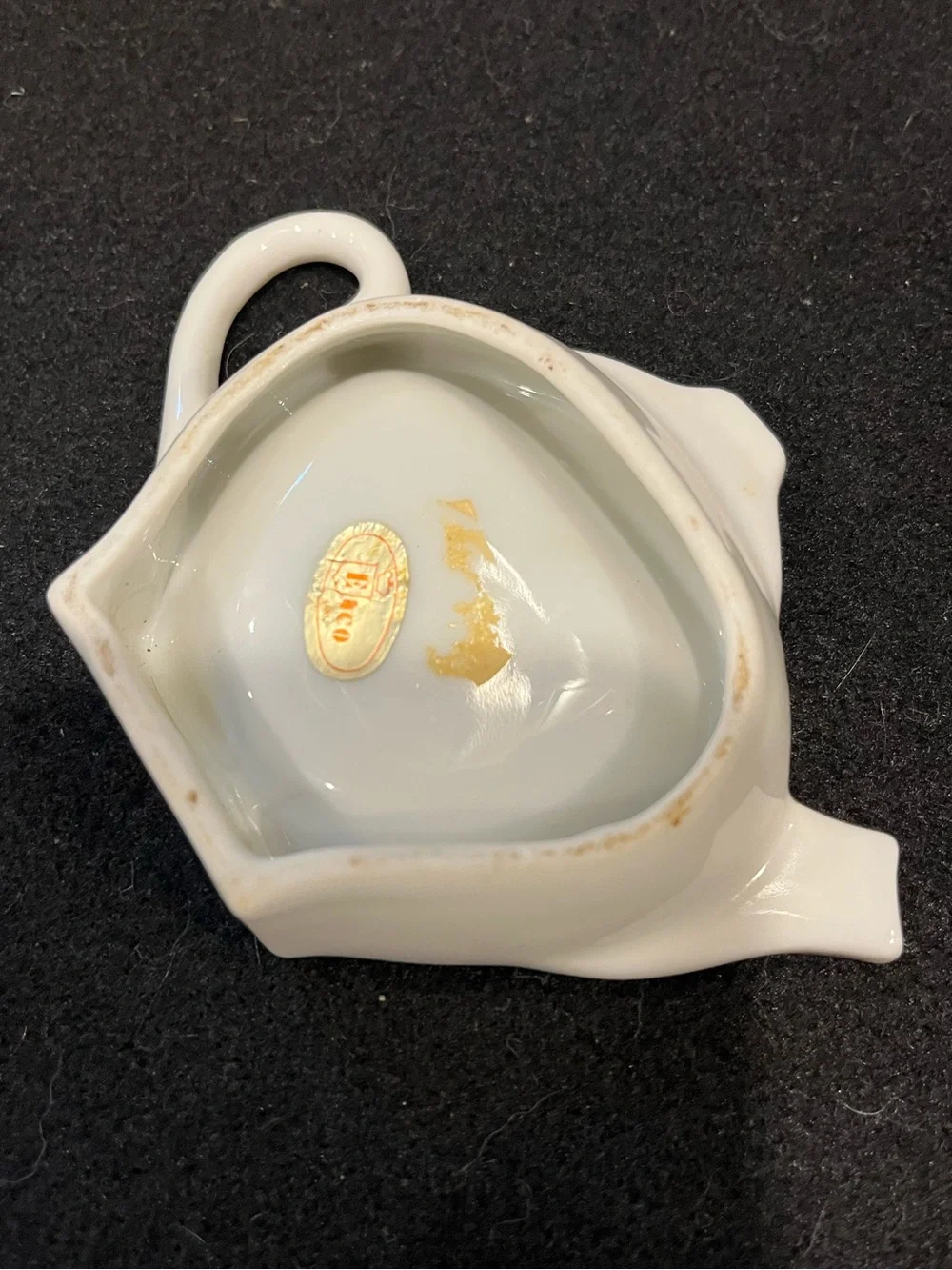Vintage Florida Orange Tea Bag Holder Dish with Gold Trim